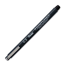 Pentel Arts Pointliner Pen - Black, 0.3 mm (cap on)