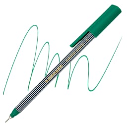 Edding 55 Fineliner Pen - Green, 0.3mm pen and swatch