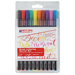 Edding Brush Lettering Starter Set, front of the packaging