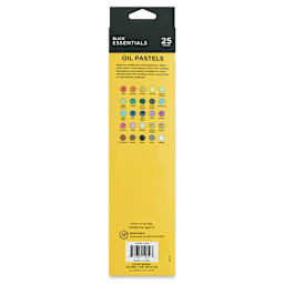 Blick Essentials Oil Pastel Sets - Set of 25 (back of packaging)