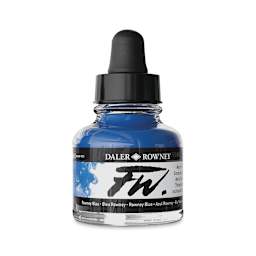 Daler-Rowney FW Acrylic Water-Resistant Artists Ink - 1 oz, Rowney Blue