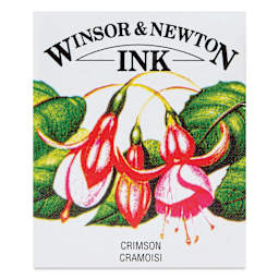 Winsor & Newton Drawing Ink - Crimson, 14 ml, front of packaging