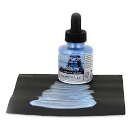 Dr. Ph. Martin's Iridescent Calligraphy Ink - Misty Blue, 1 oz