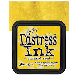 Ranger Distress Ink Pad - Mustard Seed pad and swatch