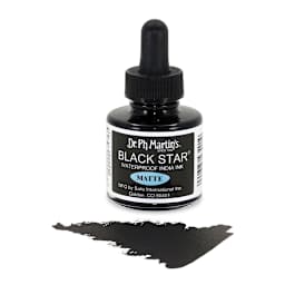 Dr. Ph. Martin's Black Star India Ink - Matte, 1 oz
