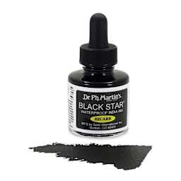 Dr. Ph. Martin's Black Star India Ink - Hicarb, 1 oz