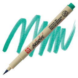 Sakura Pigma Brush Marker - Green marker and swatch