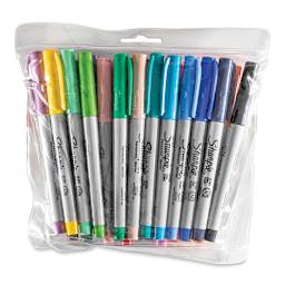 Sharpie Ultra-Fine Point Marker - Assorted Colors, Set of 24, back of the packaging