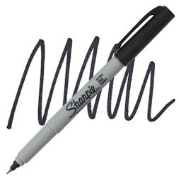 Sharpie Ultra-Fine Point Marker - Black marker and swatch