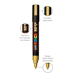 POSCA Paint Marker Set 4-Color PC-5M Medium Mixed Metallic Set