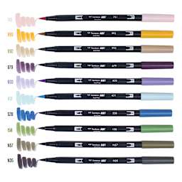 Tombow Dual Brush Pens - Set of 10, Desert Flora