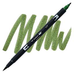 Tombow Dual Brush Pen - Dark Jade pen and swatch
