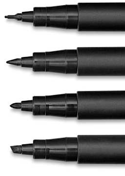 Staedtler Lumocolor Permanent Markers - Closeup of different tips available