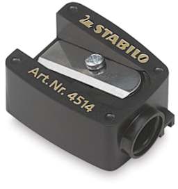 Stabilo CarbOthello Sharpener - Angled view showing blade