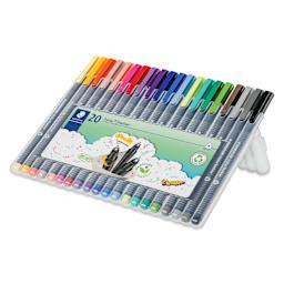 Staedtler Triplus Fineliner Pen - Set of 20, Assorted Colors, open packaging