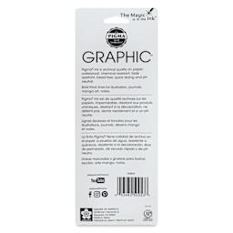 Sakura Pigma Graphic Pens - Set of 3, 1 mm, back of packaging