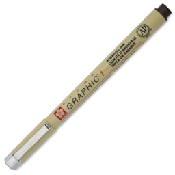 Sakura Pigma Graphic Pen - Sepia, 1 mm - with cap on