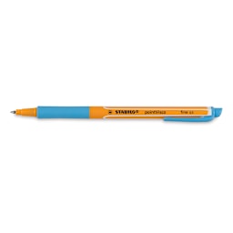 Stabilo Point Visco Pens - Single Blue pen shown horizontally