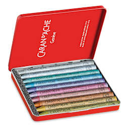 Caran d'Ache Neocolor I Wax Pastels - Metallics, Set of 10