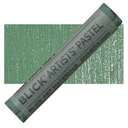 Blick Artists' Soft Pastel - Terre Verte Hue 3 pastel and swatch