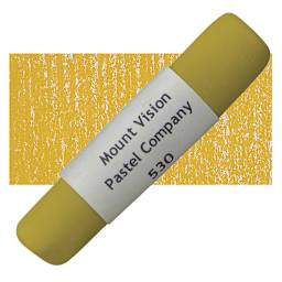 Mount Vision Handmade Pastel - Dirt Yellow Green 530 pastel and swatch