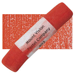 Mount Vision Handmade Pastel - Reddish Orange 402 pastel and swatch
