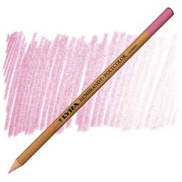 Lyra Rembrandt Polycolor Premium Oil-Based Colored Pencil - Pink Madder Lake pencil and swatch