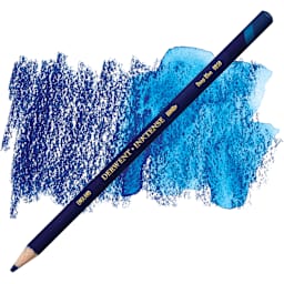 Derwent Inktense Pencil - Deep Blue pencil and swatch