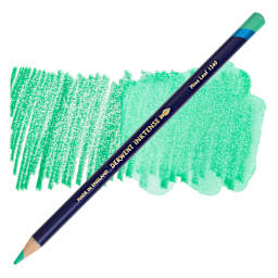 Derwent Inktense Pencil - Mint Leaf, swatch and pencil