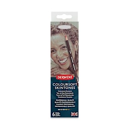 Derwent Coloursoft Pencil - Set of 6, Tin Box, Portrait (front of package)