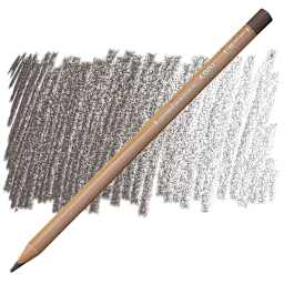 Caran d'Ache Luminance Colored Pencil - Sepia 50% pencil and swatch