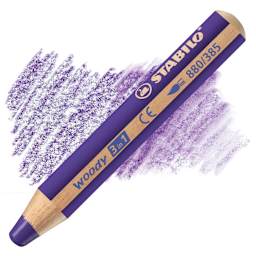 Stabilo Woody 3 in 1 Pencil - Violet pencil and swatch