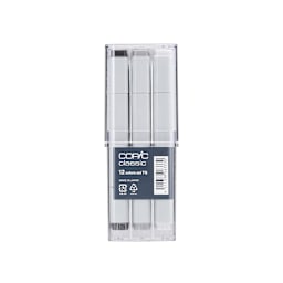 Copic Classic Marker - Set of 12, Toner Gray