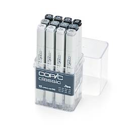 Copic Classic Marker - Set of 12, Neutral Gray