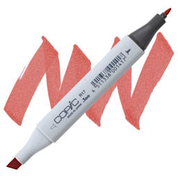 Copic Classic Marker - Lipstick Orange R17 marker and swatch