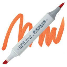 Copic Sketch Marker - Chinese Orange YR09 marker and swatch
