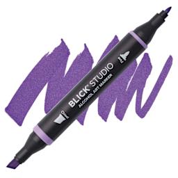 Blick Studio Alcohol Art Marker - 010 Purple, swatch and marker