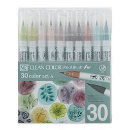 Kuretake Zig Clean Color Real Brush Pens - Assorted Colors, Set of 30 (front of package)