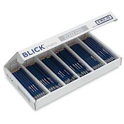 Blick Studio Drawing Pencils - Class Pack of 144, open box showing interior of set.