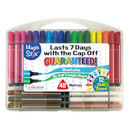 Magic Stix Triangular Markers - Set of 48, front of the packaging
