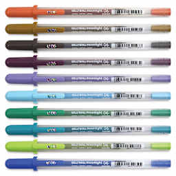 Sakura Gelly Roll Moonlight Pens - Pastel and Dark Colors, Set of 10, Fine Point