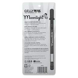 Sakura Gelly Roll Moonlight Pens - Pastel, Set of 5, Bold, back of packaging