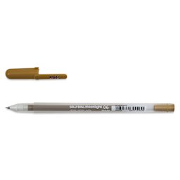 Sakura Gelly Roll Moonlight Pen - Yellow Ochre, Fine Point with cap off