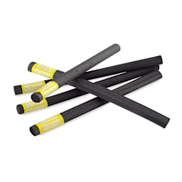 Fusains Beaux Arts Charcoal- Five 8 mm Extra Soft Small sticks shown in stack