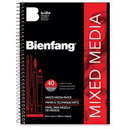 Bienfang Mixed Media Pad - 8-1/2" x 5-1/2", 90 lb, 40 Sheets