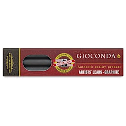 Koh-I-Noor Gioconda 5.6mm Graphite Leads - Front of package of 6 shown

