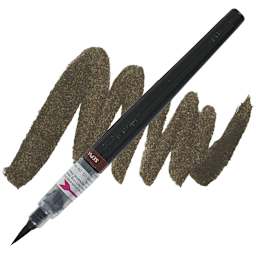 Pentel Arts Water-Based Color Brush Pen - Sepia pen and swatch