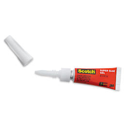 Scotch Super Glue Gel - Tube at angle and uncapped