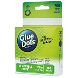 Glue Dots Removable Glue Dots - 1/2", Pkg of 200 (front of  box)