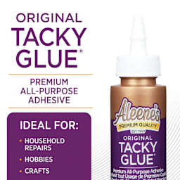 Original tacky glue, premium all-purpose adhesive, ideal for: household repairs, hobbies, crafts